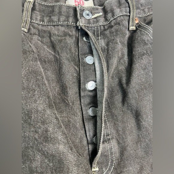 Men’s Levi's 501 Straight Brown Jeans 40x32 Button Fly Cotton Bootcut - Picture 5 of 9